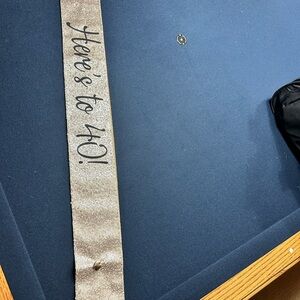 Rose Gold Glitter 'Here's to 40!' Sash